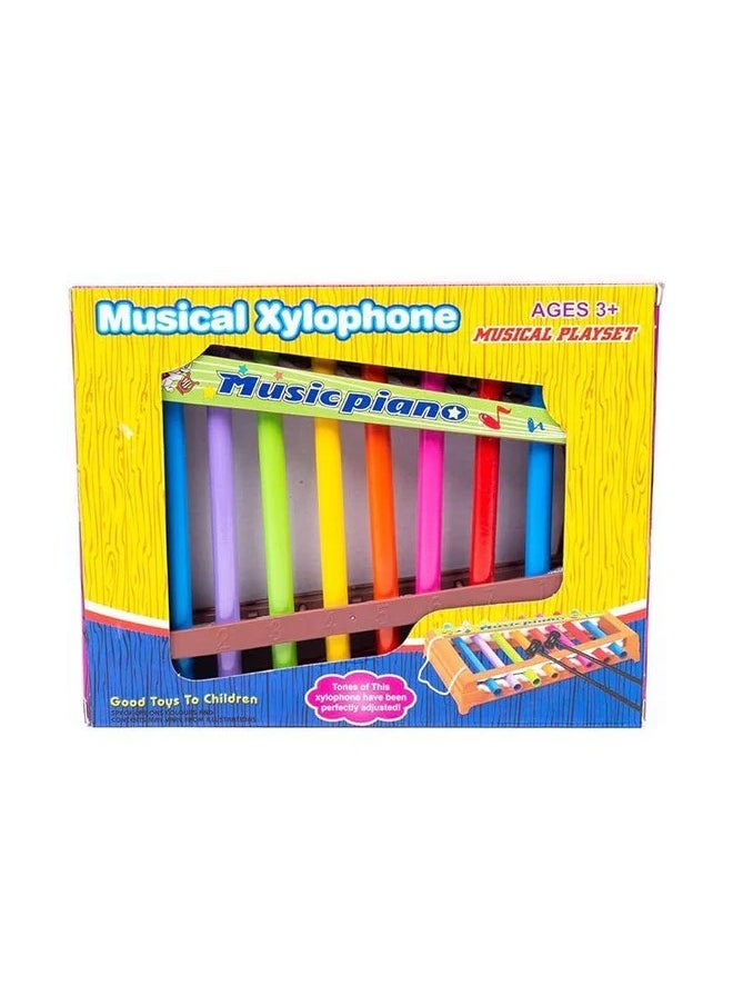 Plastic Educational Musical Xylophone With Crisp Pleasing And Clear Sound For Kids - Multi Color Small Size 
