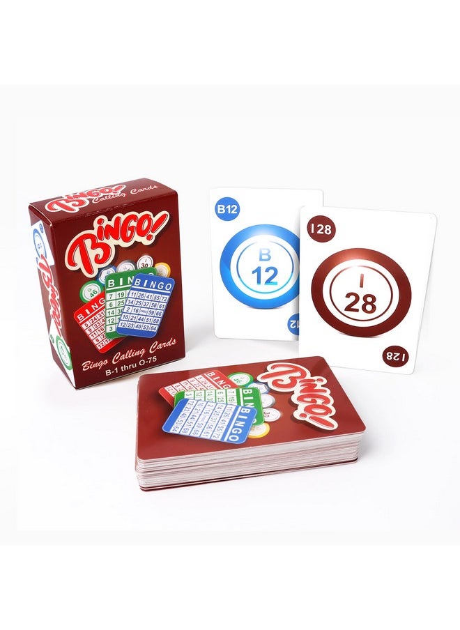 GSE Games & Sports Expert Professional Bingo Calling Cards For Bingo Game, Plastic Coated Bingo Playing Cards Deck With High Visibility Numbered  - Image 1