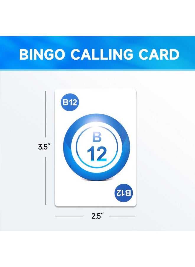 GSE Games & Sports Expert Professional Bingo Calling Cards For Bingo Game, Plastic Coated Bingo Playing Cards Deck With High Visibility Numbered  - Image 2