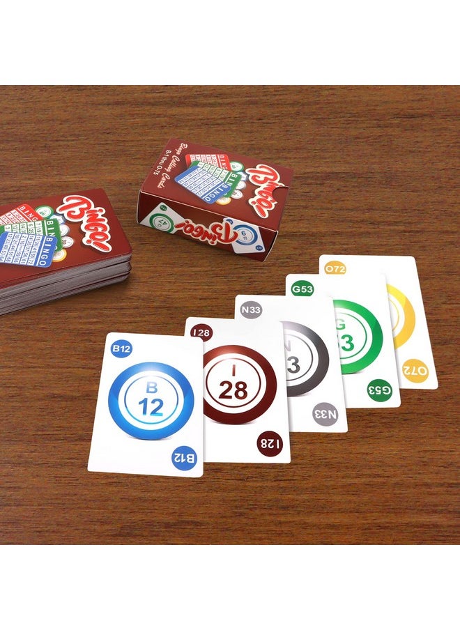 GSE Games & Sports Expert Professional Bingo Calling Cards For Bingo Game, Plastic Coated Bingo Playing Cards Deck With High Visibility Numbered  - Image 3