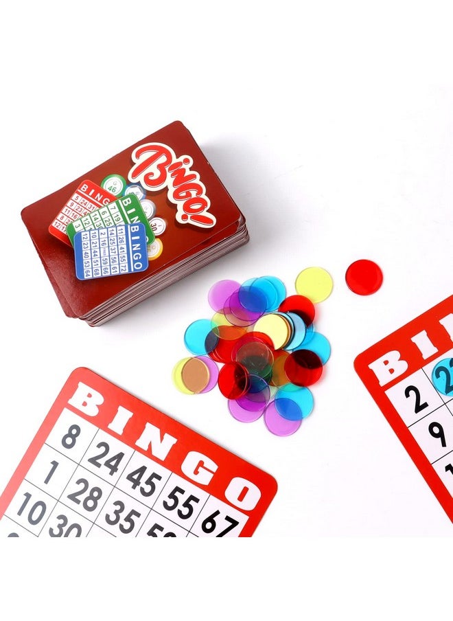 GSE Games & Sports Expert Professional Bingo Calling Cards For Bingo Game, Plastic Coated Bingo Playing Cards Deck With High Visibility Numbered  - Image 4