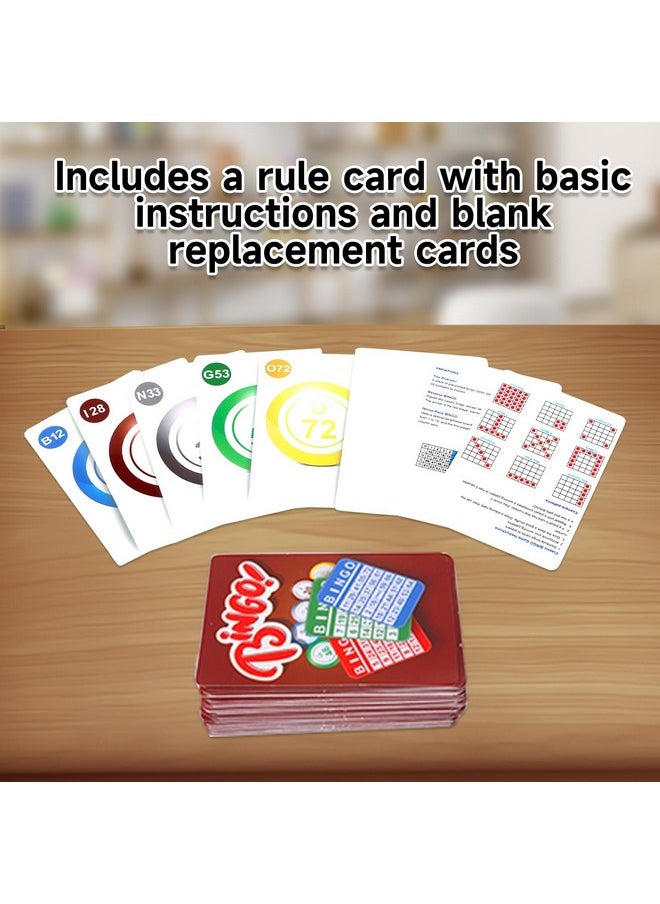 GSE Games & Sports Expert Professional Bingo Calling Cards For Bingo Game, Plastic Coated Bingo Playing Cards Deck With High Visibility Numbered  - Image 5