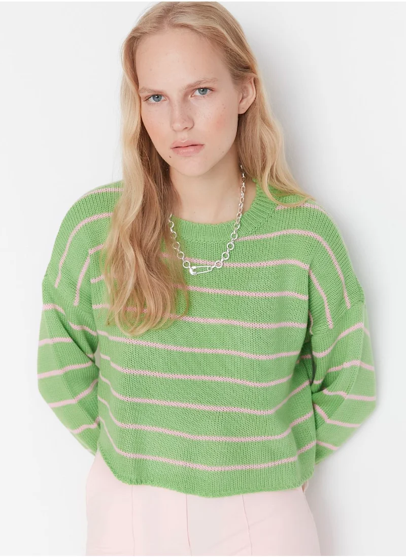 trendyol Striped Knitted Sweater