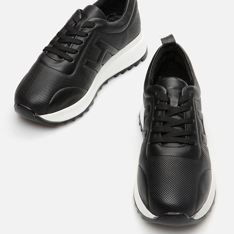 Hotiç 01AYH285960A100 GENUINE Leather Black Women's Sports Shoes  - Image 5