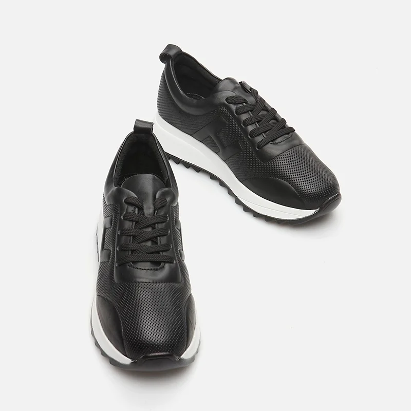 Hotiç 01AYH285960A100 GENUINE Leather Black Women's Sports Shoes