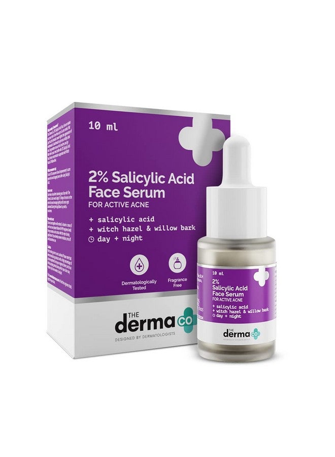 THE derma Co 2% Salicylic Acid Serum With Witch Hazel & Willow Bark For Active Acne - 10Ml  - Image 1