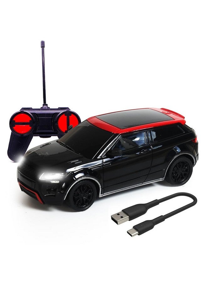 ويمبلي سيارة ويمبلي للتحكم عن بعد قابلة لإعادة الشحن، ألعاب أطفال، سيارة سباق عالية السرعة بمقياس 1:24، سيارة تحكم عن بعد للأطفال - أسود وأحمر - Image 1