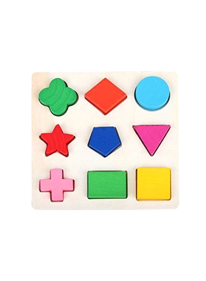 لعبة بازل تعليمية خشبية بتصميم أشكال هندسية - Image 1