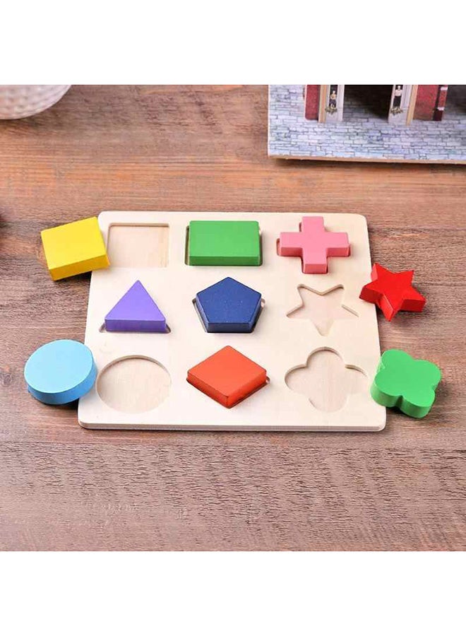 لعبة بازل تعليمية خشبية بتصميم أشكال هندسية - Image 2