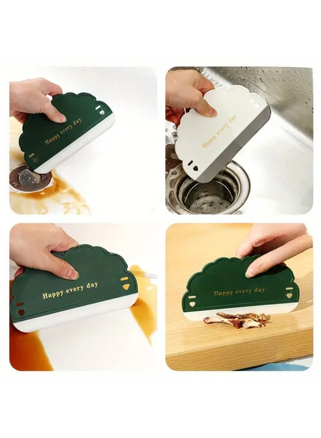 Green Cloud Shaped Silicone Wiping Plate Mini Cleaning Tool For Bathroom Mirror Sink Glass - Image 5