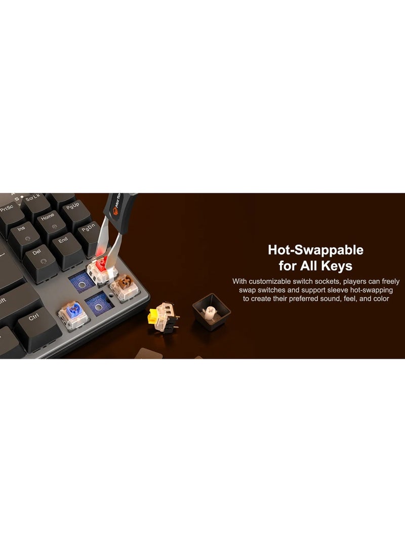 MeeTion MK008 PRO TKL Hot-Swap Mechanical Gaming Keyboard with RGB Lighting - Image 2