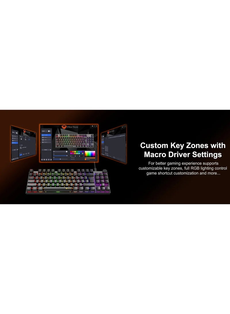 MeeTion MK008 PRO TKL Hot-Swap Mechanical Gaming Keyboard with RGB Lighting - Image 3