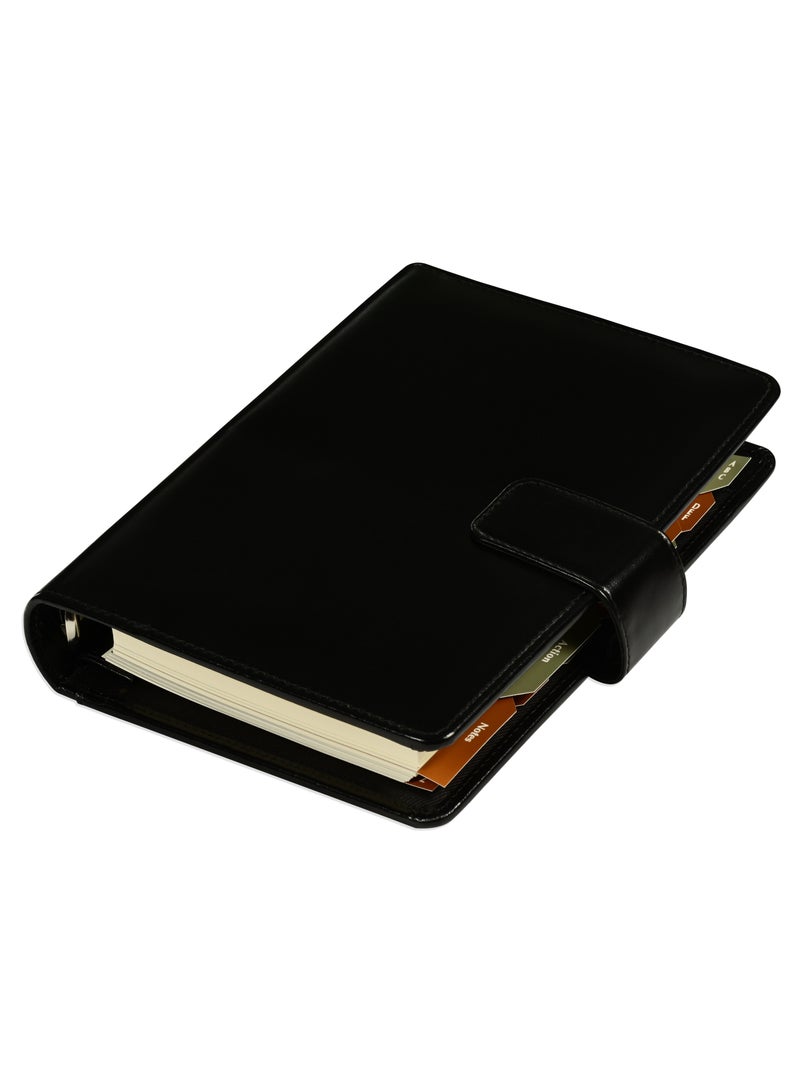 FIS® Leather Organizer "PLANUS", and Activity Journal, Size : (11x17cm), Color : Black_FSORLO6BK - Image 2