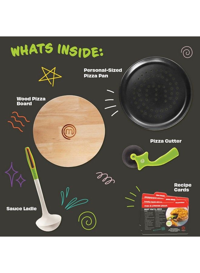 MasterChef Junior Pizza Cooking Set 5 Pc Kit Includes Real Cookware For Kids And Recipes - Image 4