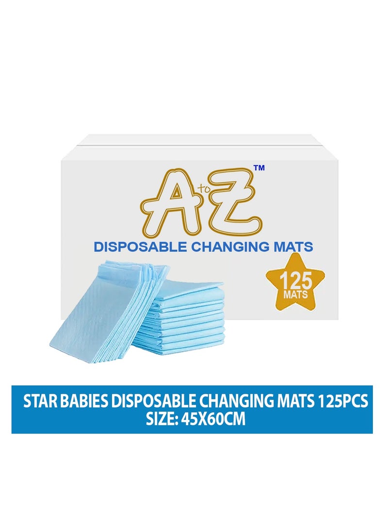 A TO Z A to Z - Disposable Changing Mat size (45cm x 60cm) Large- Premium Quality for Baby Soft Ultra Absorbent Waterproof - Pack of 125 - White - Image 2