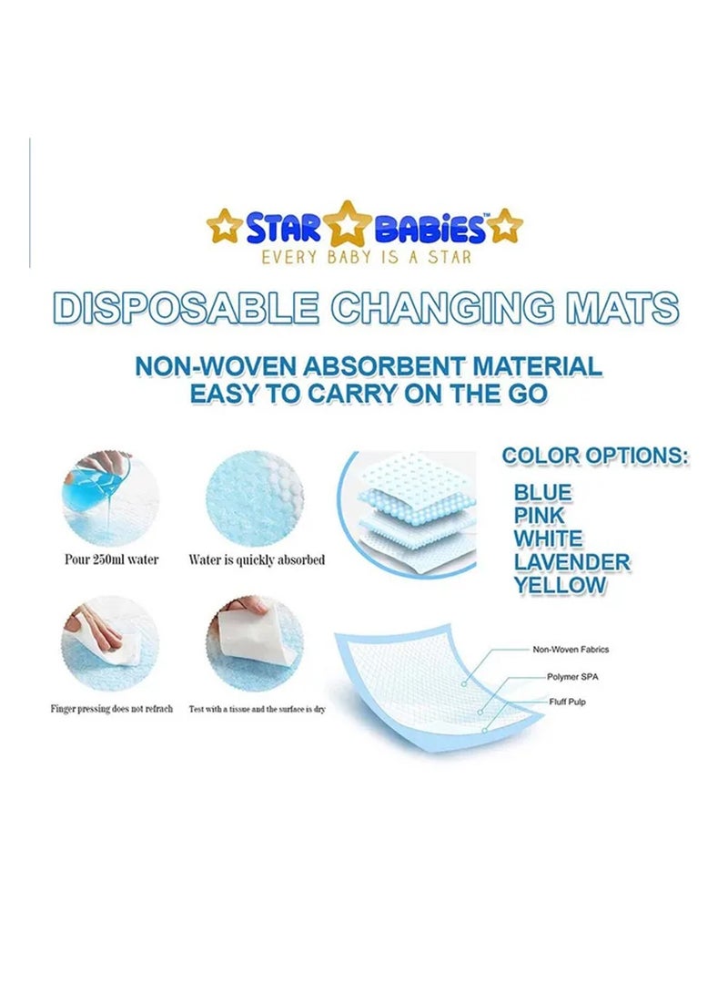 A TO Z A to Z - Disposable Changing Mat size (45cm x 60cm) Large- Premium Quality for Baby Soft Ultra Absorbent Waterproof - Pack of 125 - White - Image 3