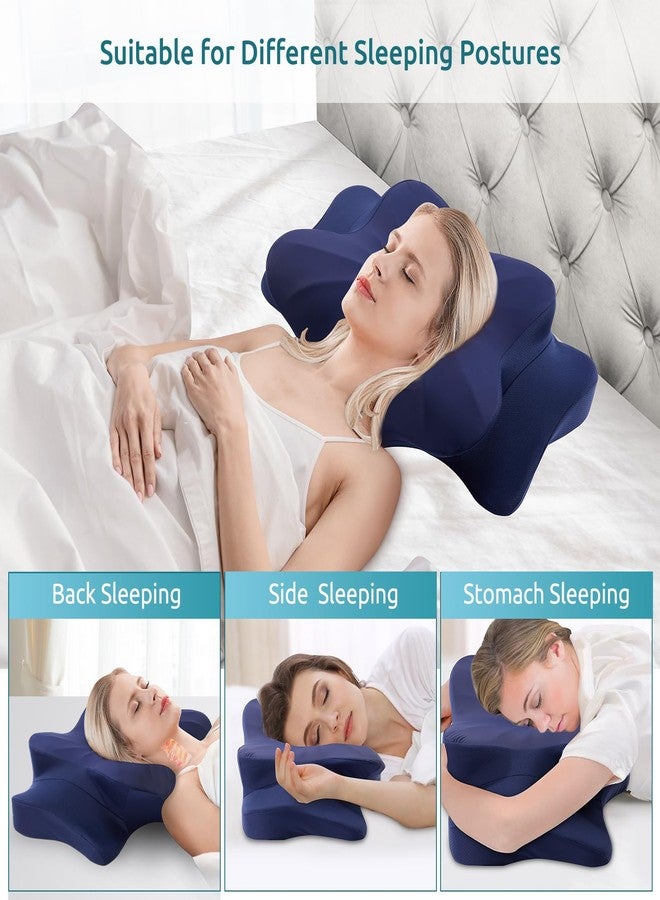 DONAMA Cervical Pillow for Neck and Shoulder,Contour Memory Foam Pillow,Ergonomic Neck Support Pillow for Side Back Stomach Sleepers with Pillowcase-King Size - Image 5