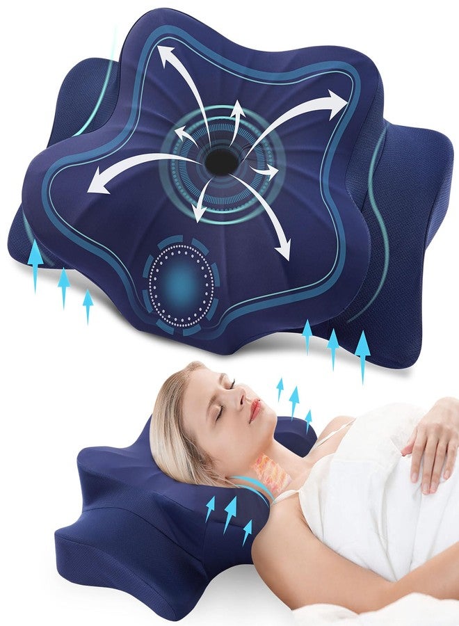 DONAMA Cervical Pillow for Neck and Shoulder,Contour Memory Foam Pillow,Ergonomic Neck Support Pillow for Side Back Stomach Sleepers with Pillowcase-King Size - Image 1