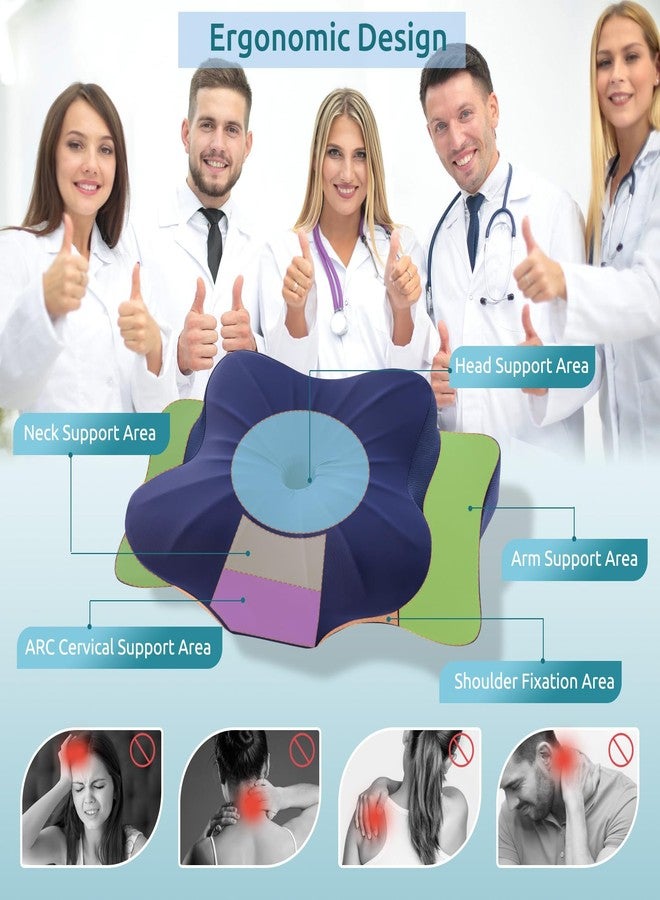 DONAMA Cervical Pillow for Neck and Shoulder,Contour Memory Foam Pillow,Ergonomic Neck Support Pillow for Side Back Stomach Sleepers with Pillowcase-King Size - Image 2