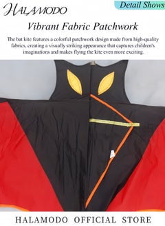 HALAMODO Kite for Kids Bat Kite with Red Tail Easy to Fly & Assemble Beach Kites with 5.3ft Kite String Perfect for Beach Trip Park Family Activities Outdoor Games  - Image 4
