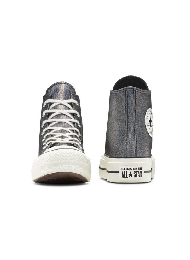 CONVERSE Women's Chuck Taylor All Star Lift Platform Sparkle High Top Sneaker, Black/Black/Egret, 8.5 Women/6.5 Men - Image 5