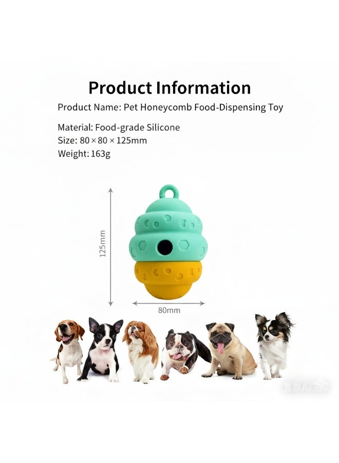 EPET Interactive Dog Treat Dispenser Toy - Slow Feeder Puzzle Ball for Mental Stimulation, Energy Release (Green & Yellow) - Image 2