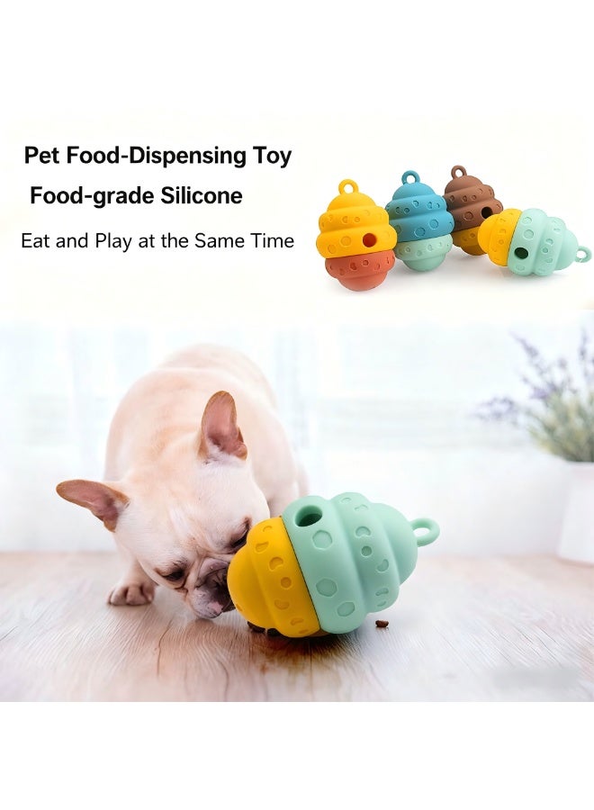 EPET Interactive Dog Treat Dispenser Toy - Slow Feeder Puzzle Ball for Mental Stimulation, Energy Release (Green & Yellow) - Image 4