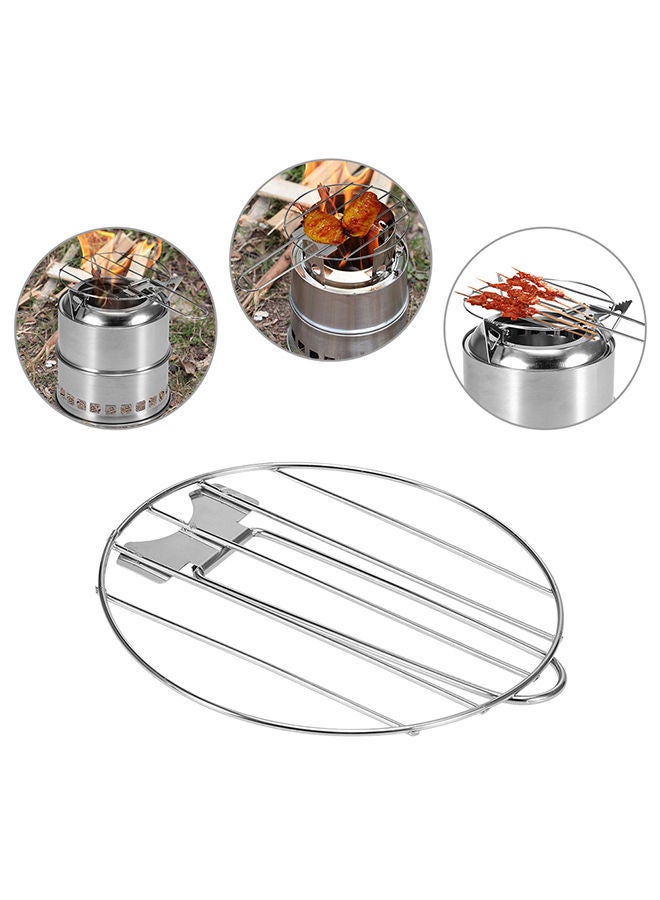 NIBEMINENT Portable Outdoor Grill Silver 17.5 X 0.5 14.5cm  - Image 3