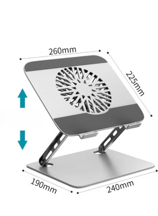 حامل لابتوب مكتبي احترافي قابل للطي - مروحة تبريد USB مدمجة - مرونة لا نهائية في ضبط الارتفاع والزاوية - يتحمل حتى 15 كجم - Image 4