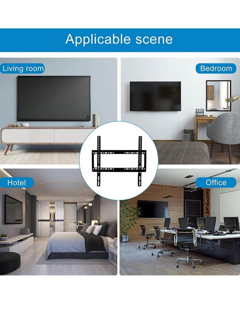 حامل تلفاز جداري 26 63 بوصة قوي للغاية نحيف ثابت لحامل التلفاز ثقيل الوزن قوي للغاية 50 كجم مع مجموعة تثبيت للجدار لشاشة التلفاز المسطحة والمنحنية LED و LCD و OLED والبلازما 50 كجم - Image 5