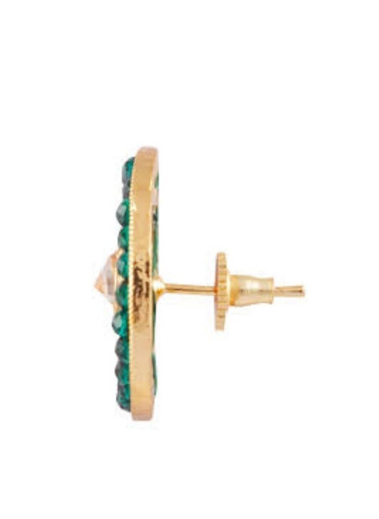 Generic - Diamond, Sapphire and Turquoise Stud Earrings - Image 1