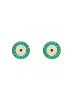 Diamond, Sapphire and Turquoise Stud Earrings