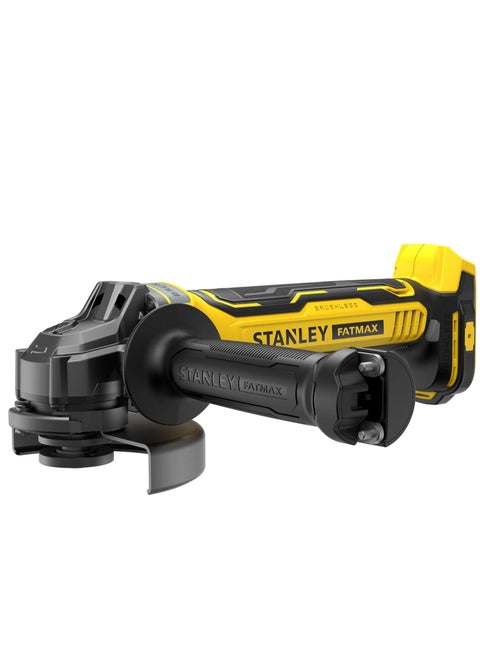 Stanley FatMax SFMCG700M2K-QW Brushless Angle Grinder V20 Battery Powered 18V - 4.0 Ah, Yellow/Black