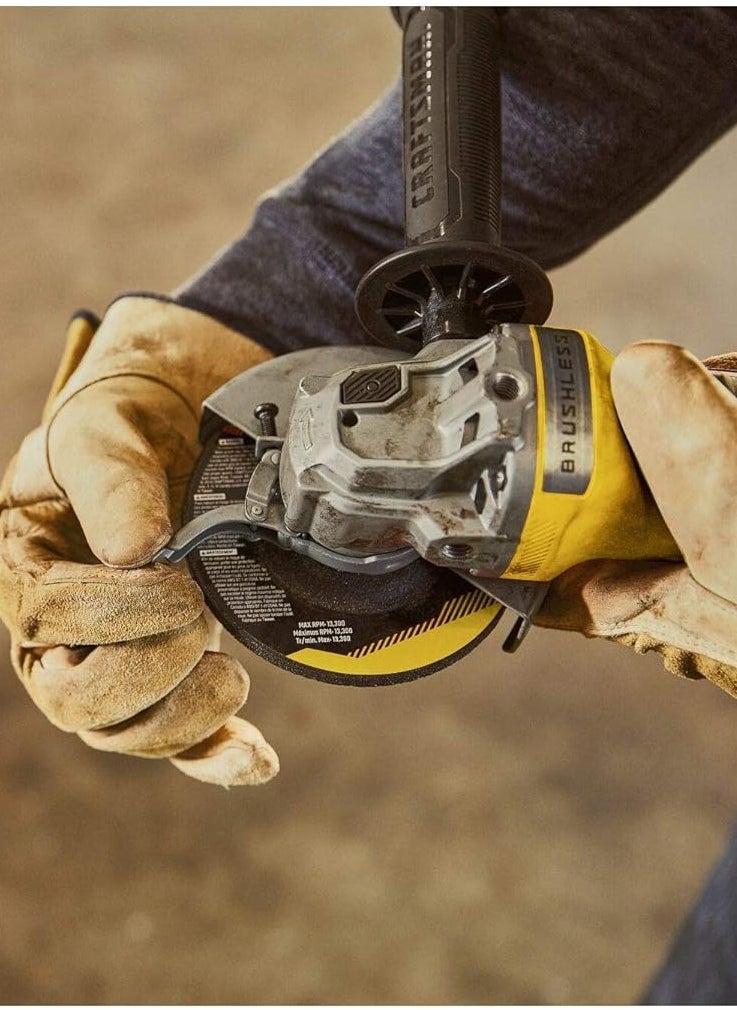 Stanley - Stanley FatMax SFMCG700M2K-QW Brushless Angle Grinder V20 Battery Powered 18V - 4.0 Ah, Yellow/Black - Image 1