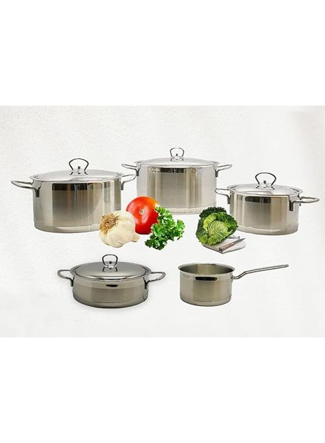 Younesteel Younesteel Premium Design 9Pcs Stainless Steel Cookware Set  - Image 1
