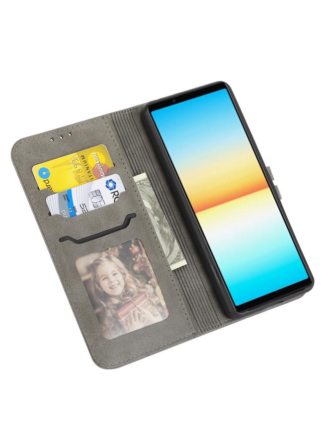 erorex Case For Sony Xperia 5 V Embossed Happy Cat Pattern Flip Leather Phone Case - Image 3