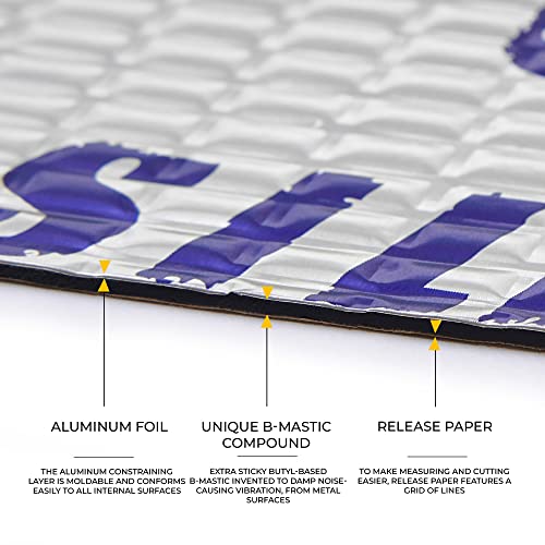 Siless 50 mil (1.3mm) 26 sqft Car Sound Deadening mat - Butyl Automotive Sound Deadener - Noise Insulation and Vibration Dampening Material ( 26 sqft) - Image 2