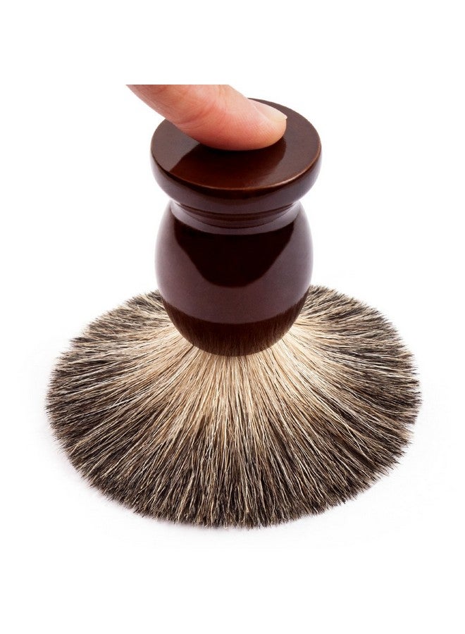 QSHAVE 100% Best Original Pure Badger Hair Shaving Brush Handmade. Real Wood Base. Perfect For Wet Shave, Safety Razor, Double Edge Razor
