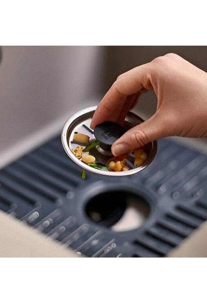 Premium Silicone Kitchen Sink Mat with Center Drain Hole - Scratch Protection, Non-Slip, Easy to Clean, Heat Resistant - Perfect for All Sink - Versatile - Image 3