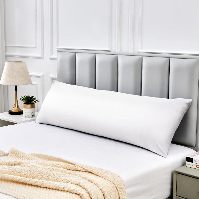 Warmstar Cotton Body Pillow Cover 1 Pack, 600 Thread Count Body Pillow case 20"x54", Long Body Pillow Case Cover Soft Breathable with Envelope Closure,White - Image 2