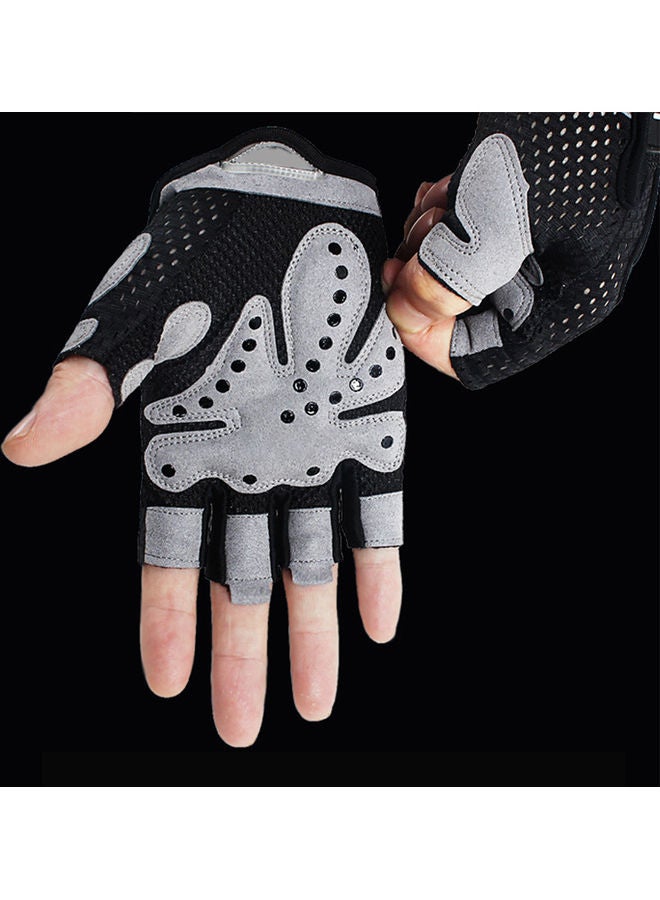 NIBEMINENT Pair Of Breathable Half Finger Gloves M  - Image 3