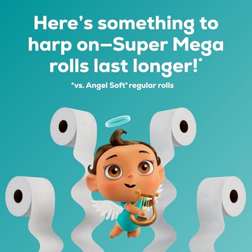 Angel Soft Toilet Paper, 6 Super Mega Rolls = 36 Regular Rolls, Soft and Strong Toilet Tissue - Image 5