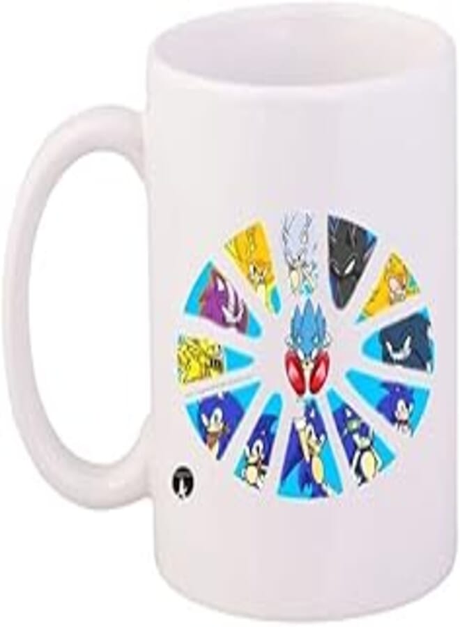 RYN PRINTED/Sonic/Coffee Mug White Blue Yellow Standard Size