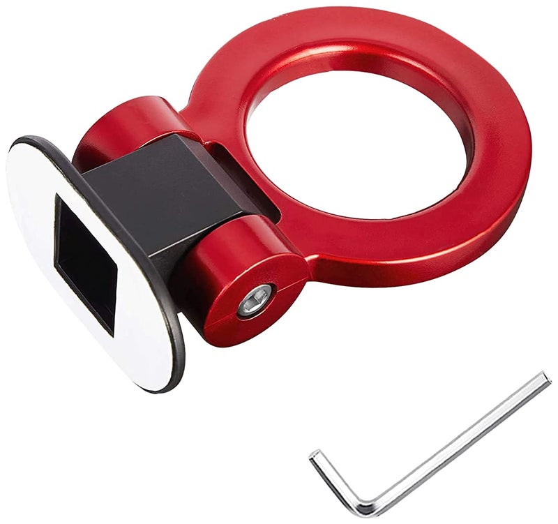 AUTO MT Tow Hook Kit Black Car Decorations Sticker Car Decor Bumper for Auto Exterior Accessories (ONLY Decoration) (RED) - Image 3