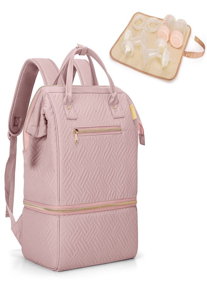 Fasrom Breast Pump Bag Backpack with Cooler Compatible with Spectra S1, S2 and Medela Pumps, Wearable Pumping Bag with Waterproof Mat for Working Moms, Pink (Patent Design) - Image 1