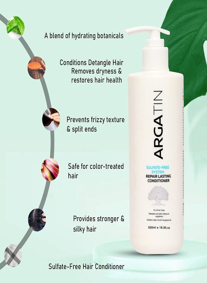ARGATIN Keratin Treated Repair Lasting Sulphate free Conditioner for Dry and Damaged Hair | Daily Use (Conditioner 500ml) - Image 4