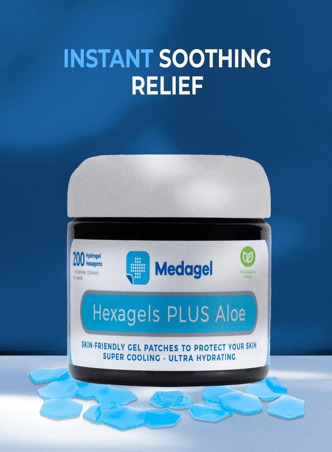 Medagel ضمادات ميداجيل هيكساجلز بلس ألوفيرا - ضمادات هيدروجيل متطورة للشفاء، للوقاية من البثور وتلطيف الحروق - لحماية القدم والكعب وأصابع القدم والكاحل، عبوة من 200 ضمادة، مقاس 1 بوصة، تركيبة أصلية - Image 2
