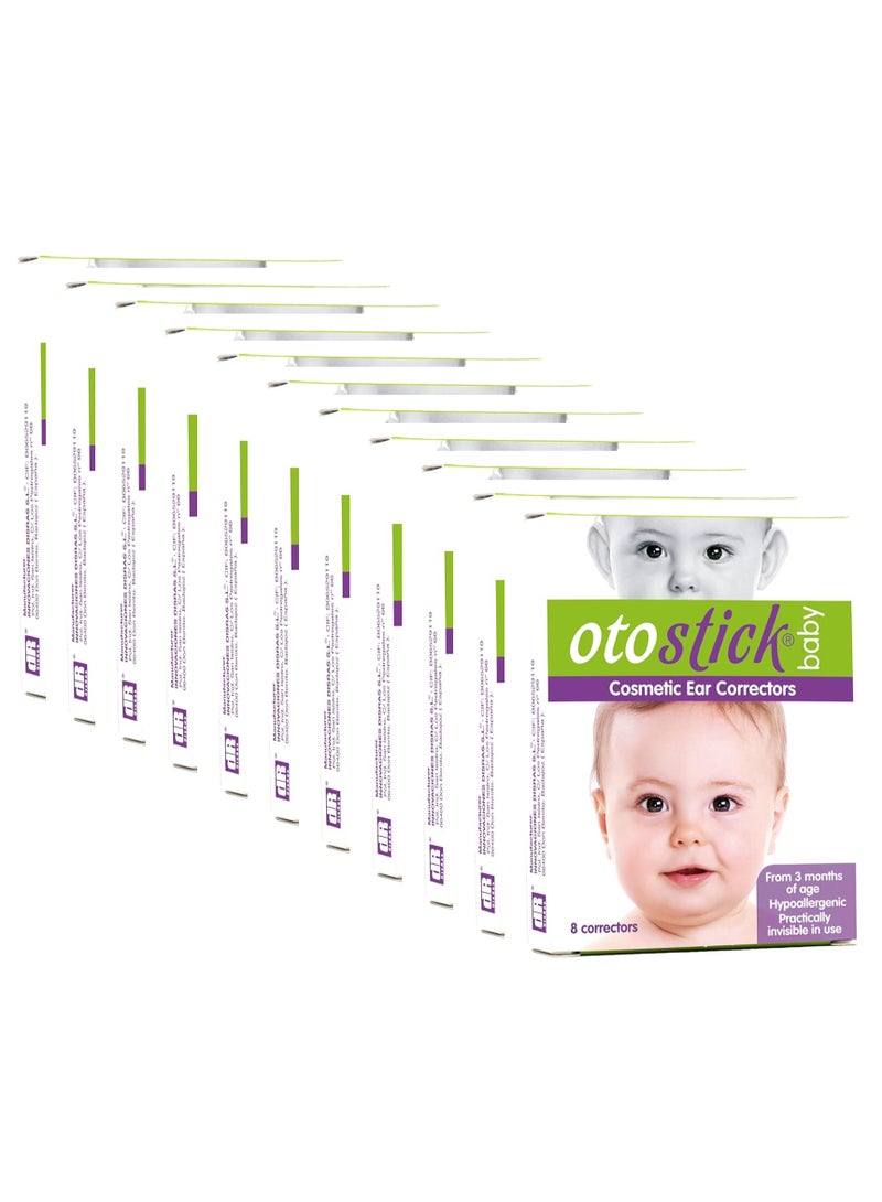 أوتوستيك Otostick Baby، لاصقات تجميلية لتصحيح الأذنين البارزتين، تحتوي على 8 لاصقات وغطاء واحد (عبوة من 10 قطع)، للأعمار من 3 أشهر فما فوق. - Image 1