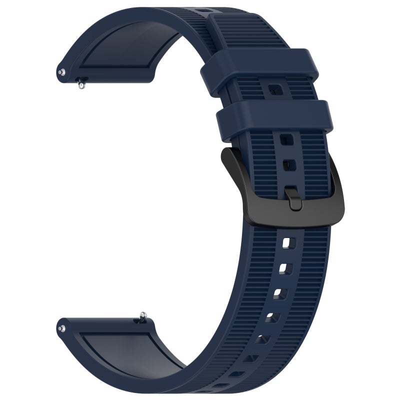 erorex For Xiaomi Watch S1 Active 22Mm Textured Silicone Solid Color Watch Band(Midnight Blue) - Image 2