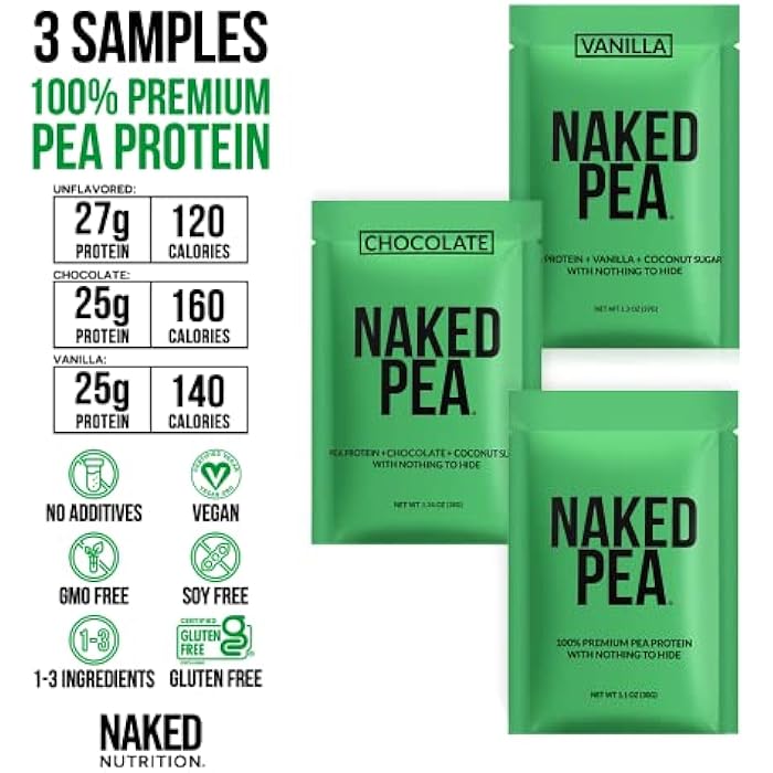Nakd Naked Vegan Sample Pack Pea, Chocolate Pea, and Vanilla Pea - Image 3